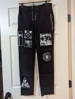 Current Mood Lace Up Patch Jeans